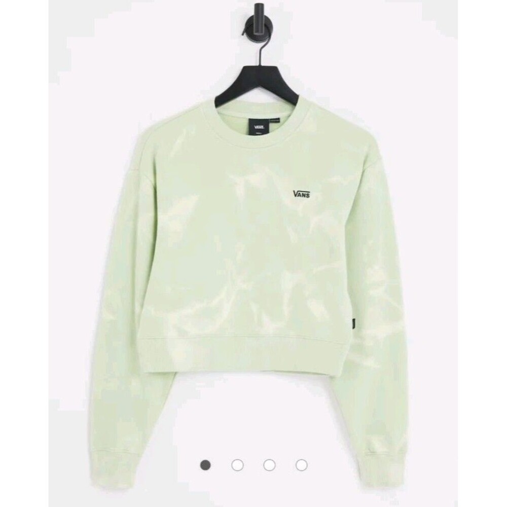 Vans Women’s Water Wash Cropped Sweatshirt Light Green Mint Green Size XS